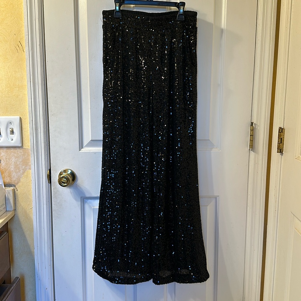 Boston Proper Black Glitter pants